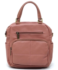 Pebbled Top Handle Convertible Backpack CMS045 BLUSH